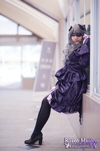 Rating: Safe Score: 0 Tags: 1girl artist_name barasuishou black_legwear blurry blurry_background depth_of_field dress full_body high_heels lolita_fashion long_hair looking_at_viewer pantyhose solo standing watermark web_address User: admin