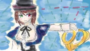Rating: Safe Score: 0 Tags: 1girl blue_dress brown_hair dress frills green_eyes hat heterochromia image long_sleeves red_eyes short_hair siblings solo souseiseki suiseiseki top_hat User: admin