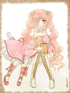 Rating: Safe Score: 0 Tags: 2girls blonde_hair boots bow closed_eyes cross-laced_footwear dress eyepatch flower frills hair_ornament hinaichigo image kirakishou knee_boots long_hair multiple_girls pair pink_bow pink_dress pink_hair ribbon rose sleeping thighhighs twintails yellow_eyes User: admin