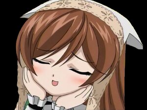 Rating: Safe Score: 0 Tags: 1girl :d ^_^ blush brown_hair closed_eyes eyebrows_visible_through_hair hands_on_own_cheeks hands_on_own_face image long_hair long_sleeves open_mouth smile solo suiseiseki transparent_background User: admin