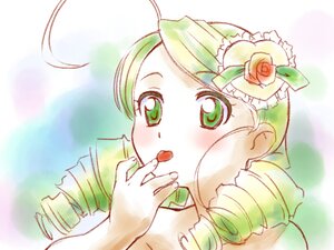 Rating: Safe Score: 0 Tags: 1girl ahoge blush drill_hair flower green_eyes green_hair hair_flower hair_ornament image kanaria kanroji_mitsuri rose solo twin_drills upper_body User: admin