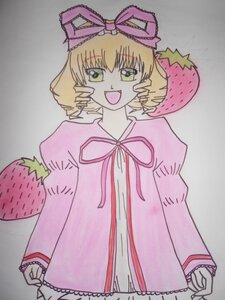 Rating: Safe Score: 0 Tags: 1girl apple blonde_hair bow dress food frills fruit grapes green_eyes hina_ichigo hinaichigo holding_fruit image long_sleeves open_mouth pink_bow pink_neckwear pink_ribbon ribbon short_hair smile solo strawberry tomato watermelon User: admin