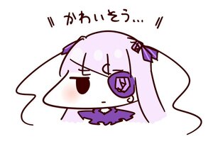 Rating: Safe Score: 0 Tags: 1girl bangs barasuishou blush chibi closed_mouth eyebrows_visible_through_hair hair_ribbon image long_hair purple_ribbon ribbon solo striped white_background User: admin