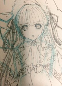 Rating: Safe Score: 0 Tags: 1girl auto_tagged bangs dress eyebrows_visible_through_hair image long_hair long_sleeves looking_at_viewer parted_lips photo shinku solo traditional_media User: admin
