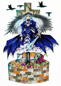 Rating: Safe Score: 0 Tags: 1girl bird dress flower frills image long_hair rose solo suigintou sword weapon User: admin