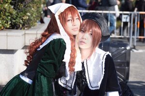 Rating: Safe Score: 0 Tags: 2girls blurry blurry_background brown_hair building depth_of_field dress head_scarf lips long_hair looking_at_viewer multiple_cosplay multiple_girls outdoors photo suiseiseki tagme upper_body User: admin