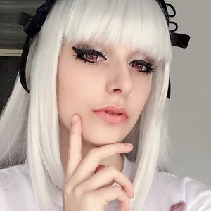 Rating: Safe Score: 0 Tags: 1girl bangs finger_to_mouth fingernails lips looking_at_viewer parted_lips portrait realistic red_eyes ribbon solo suigintou white_hair User: admin