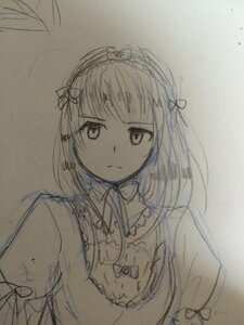 Rating: Safe Score: 0 Tags: 1girl bangs bow closed_mouth dress eyebrows_visible_through_hair hairband image looking_at_viewer puffy_short_sleeves puffy_sleeves short_sleeves sketch solo suigintou traditional_media upper_body User: admin
