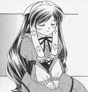 Rating: Safe Score: 0 Tags: 1girl blush dress frills greyscale halftone halftone_background image long_hair long_sleeves monochrome polka_dot polka_dot_background polka_dot_dress polka_dot_legwear ribbon sitting solo suiseiseki very_long_hair User: admin
