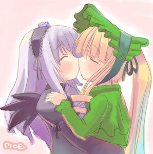 Rating: Safe Score: 0 Tags: 2girls bad_id bad_pixiv_id blonde_hair blush closed_eyes couple dress green_dress hairband hat image kiss kitahara_tomoe_(kitahara_koubou) lolita_hairband long_hair long_sleeves multiple_girls pair ribbon rozen_maiden shinku suigintou upper_body wings yuri User: admin