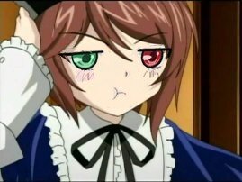Rating: Safe Score: 0 Tags: 1girl :t auto_tagged blue_dress frills green_eyes hat image long_sleeves looking_at_viewer pout red_eyes short_hair solo souseiseki upper_body User: admin