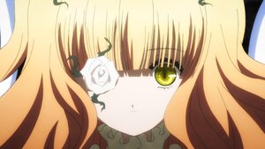 Rating: Safe Score: 0 Tags: 1girl bangs blonde_hair blunt_bangs close-up face flower image kirakishou long_hair rose solo white_flower white_rose yellow_eyes User: admin