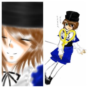 Rating: Safe Score: 0 Tags: 1girl black_headwear blush brown_hair closed_eyes full_body hat image long_sleeves looking_at_viewer shoes solo souseiseki standing white_legwear User: admin