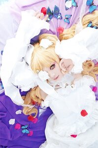 Rating: Safe Score: 0 Tags: 1girl animal_ears blonde_hair blue_butterfly bug butterfly butterfly_hair_ornament butterfly_wings dress flower insect kirakishou lying petals solo yellow_eyes User: admin