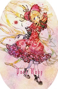 Rating: Safe Score: 0 Tags: 1girl blonde_hair blue_eyes bonnet bow dress flower frills full_body image long_hair long_sleeves pantyhose red_dress ribbon rose shinku shoes solo traditional_media twintails very_long_hair User: admin