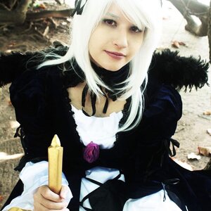 Rating: Safe Score: 0 Tags: 1girl black_choker black_dress choker dress flower fur_trim hood lips long_sleeves looking_at_viewer photo red_eyes rose solo suigintou upper_body white_hair User: admin