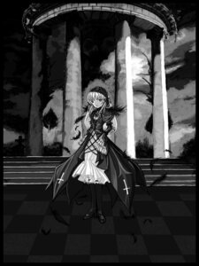 Rating: Safe Score: 0 Tags: 1girl argyle argyle_background argyle_legwear black_rock_shooter_(character) board_game boots checkered checkered_background checkered_floor checkered_kimono checkered_scarf checkered_skirt chess_piece dress flag floor greyscale hairband himekaidou_hatate holding_flag image knight_(chess) letterboxed long_hair mirror monochrome on_floor perspective pillar reflection reflective_floor rook_(chess) scythe solo statue suigintou sword tile_floor tile_wall tiles vanishing_point weapon User: admin