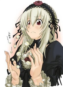 Rating: Safe Score: 0 Tags: 1girl auto_tagged black_dress black_ribbon blush closed_mouth dress flower frilled_sleeves frills frown gothic_lolita hairband image lolita_fashion lolita_hairband long_hair long_sleeves ribbon rose simple_background solo suigintou upper_body User: admin