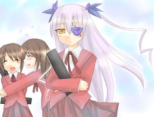 Rating: Safe Score: 0 Tags: 3girls ^_^ artist_request barasuishou blazer brown_hair closed_eyes crossed_arms diploma eyepatch flying_teardrops grey_hair hug image long_hair long_sleeves looking_at_viewer multiple_girls neck_ribbon ribbon rozen_maiden school_uniform serafuku short_hair siblings sisters skirt solo souseiseki suiseiseki tears twins two_side_up yellow_eyes User: admin