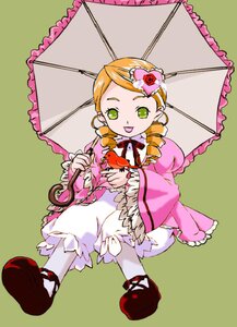 Rating: Safe Score: 0 Tags: 1girl black_umbrella blonde_hair bloomers dress drill_hair frills full_body hina_ichigo holding holding_umbrella image kanaria lolita_fashion long_sleeves parasol red_umbrella ringlets shared_umbrella smile solo twin_drills umbrella white_legwear User: admin