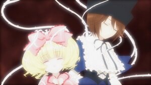 Rating: Safe Score: 0 Tags: 2girls blonde_hair bow brown_hair closed_eyes dress frills hair_bow hat hina_ichigo hinaichigo image long_sleeves multiple_girls pair pink_bow ribbon short_hair siblings souseiseki top_hat twins User: admin