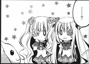 Rating: Safe Score: 0 Tags: ... 2girls barasuishou blush bow bowtie flower greyscale hair_flower hair_ornament hata_no_kokoro image kirakishou long_hair monochrome multiple_girls pair rose spoken_ellipsis traditional_media User: admin