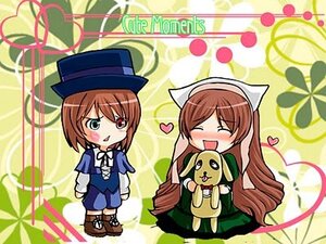 Rating: Safe Score: 0 Tags: 2girls blush brown_hair chibi closed_eyes dress hat heart heterochromia image long_hair long_sleeves multiple_girls pair short_hair siblings sisters souseiseki suiseiseki twins User: admin