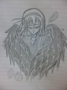 Rating: Safe Score: 0 Tags: 1girl akemi_homura akuma_homura black_hair feathered_wings glasses greyscale hairband image long_hair magical_girl monochrome ribbon school_uniform simple_background solo suigintou wings User: admin