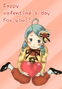 Rating: Safe Score: 0 Tags: 1girl ahoge auto_tagged blush chocolate dress drill_hair heart image kanaria long_hair long_sleeves looking_at_viewer mary_janes ribbon shoes sitting socks solo valentine white_legwear User: admin