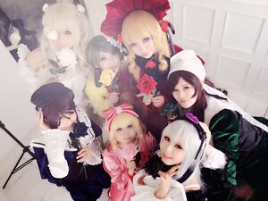 Rating: Safe Score: 0 Tags: 6+girls blonde_hair blue_eyes bonnet brown_hair dress flower hair_ornament hat long_hair multiple_boys multiple_cosplay multiple_girls rose tagme User: admin