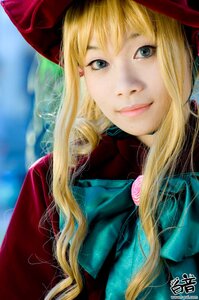 Rating: Safe Score: 0 Tags: 1girl bangs blonde_hair blue_eyes closed_mouth hat lips long_hair looking_at_viewer shinku smile solo upper_body User: admin