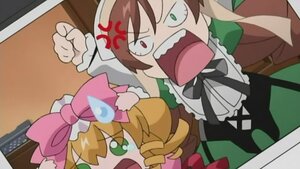Rating: Safe Score: 0 Tags: 2girls anger_vein angry blonde_hair bow dress drill_hair green_eyes hair_bow heterochromia hina_ichigo hinaichigo image long_hair multiple_girls open_mouth pair pink_bow red_eyes suiseiseki User: admin