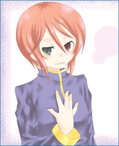 Rating: Safe Score: 0 Tags: 1girl green_eyes hand_on_own_chest heart heterochromia image long_sleeves looking_at_viewer red_eyes smile solo souseiseki upper_body User: admin