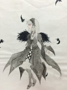 Rating: Safe Score: 0 Tags: 1girl bird black_feathers boots bug butterfly crow dress feathers full_body greyscale high_heels image insect long_hair long_sleeves looking_back monochrome solo spot_color suigintou wings User: admin