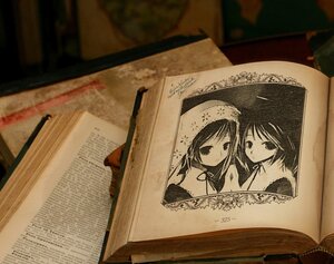 Rating: Safe Score: 0 Tags: 2girls choker dress image looking_at_viewer multiple_girls neck_ribbon pair photo ribbon sepia smile souseiseki suiseiseki User: admin