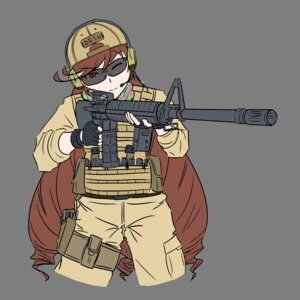 Rating: Safe Score: 0 Tags: 1girl assault_rifle gloves gun hat helmet image long_hair military one_eye_closed rifle solo suiseiseki very_long_hair weapon white_background User: admin