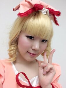 Rating: Safe Score: 0 Tags: 1girl bangs blonde_hair blue_eyes blunt_bangs bow closed_mouth dress drill_hair eyelashes fingernails hair_bow hinaichigo lips looking_at_viewer nose realistic red_ribbon ribbon smile solo v User: admin