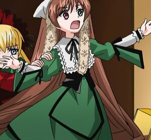 Rating: Safe Score: 0 Tags: 2girls blonde_hair blue_eyes brown_hair dress green_dress green_eyes head_scarf heterochromia image long_hair long_sleeves multiple_girls open_mouth parody red_eyes shinku sisters solo standing suiseiseki twintails very_long_hair User: admin