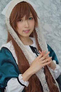 Rating: Safe Score: 0 Tags: 1girl black_ribbon brown_hair eyelashes heterochromia lips long_hair long_sleeves looking_at_viewer realistic red_eyes ribbon smile solo suiseiseki upper_body User: admin