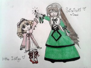Rating: Safe Score: 0 Tags: 2girls :d blonde_hair brown_hair closed_eyes dress drill_hair green_dress hina_ichigo hinaichigo image long_hair long_sleeves multiple_girls open_mouth pair siblings simple_background sisters smile standing suiseiseki twins User: admin