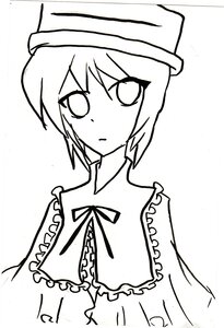Rating: Safe Score: 0 Tags: 1girl auto_tagged blush eyebrows_visible_through_hair greyscale hat image looking_at_viewer monochrome ribbon short_hair solo souseiseki upper_body User: admin