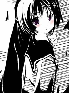 Rating: Safe Score: 0 Tags: 1girl bangs blush image long_hair long_sleeves looking_at_viewer monochrome nose_blush school_uniform serafuku simple_background solo spot_color suiseiseki upper_body User: admin