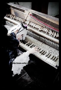 Rating: Safe Score: 0 Tags: 1girl black_dress dress frills gothic_lolita hair_ornament instrument lips lolita_fashion makeup music nail_polish playing_instrument solo suigintou white_hair User: admin