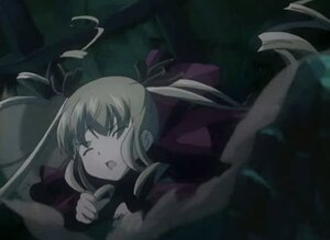 Rating: Safe Score: 0 Tags: 1girl blonde_hair closed_eyes hair_ribbon image long_hair long_sleeves open_mouth ribbon shinku solo twintails User: admin