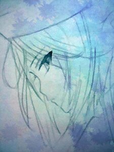 Rating: Safe Score: 0 Tags: blue_theme curtains image monochrome scenery solo souseiseki standing User: admin