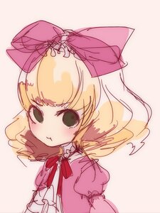 Rating: Safe Score: 0 Tags: 1girl :t blonde_hair blush bow dress hair_bow hinaichigo image looking_at_viewer neck_ribbon pink_bow pink_dress pout puffy_short_sleeves puffy_sleeves ribbon short_hair short_sleeves simple_background solo striped upper_body vertical_stripes User: admin