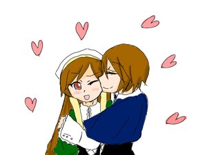 Rating: Safe Score: 0 Tags: 2girls blush brown_hair dress head_scarf heart heart_background hug image long_hair multiple_girls one_eye_closed pair short_hair siblings sisters smile souseiseki spoken_heart striped striped_background suiseiseki vertical_stripes yuri User: admin