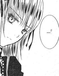 Rating: Safe Score: 0 Tags: 1girl bangs blush eyebrows_visible_through_hair greyscale image monochrome smile solo speech_bubble suigintou User: admin