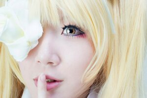 Rating: Safe Score: 0 Tags: 1girl bangs blonde_hair close-up eyelashes face kirakishou lips lipstick looking_at_viewer makeup nose portrait realistic solo teeth yellow_eyes User: admin
