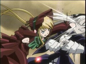Rating: Safe Score: 0 Tags: 2girls blonde_hair blue_eyes bonnet bow dress image letterboxed long_hair long_sleeves multiple_girls pair pale_skin punching red_dress ribbon rozen_maiden screencap shinku silver_hair suigintou very_long_hair User: admin